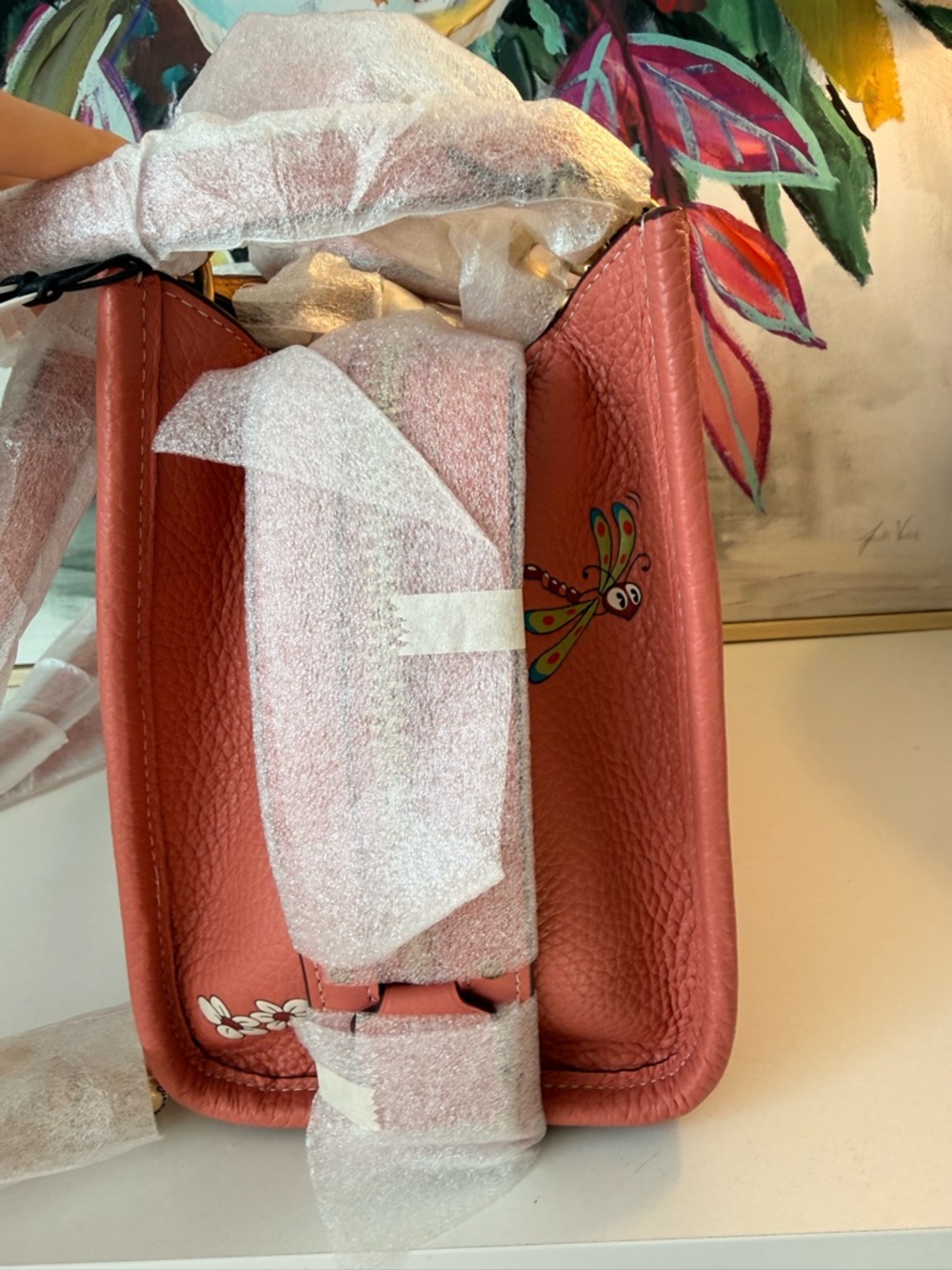 Sold Collectible DISNEY X COACH Rogue 25 Leather Mickey Mouse Flower Pink NWT - Picture 7 of 13